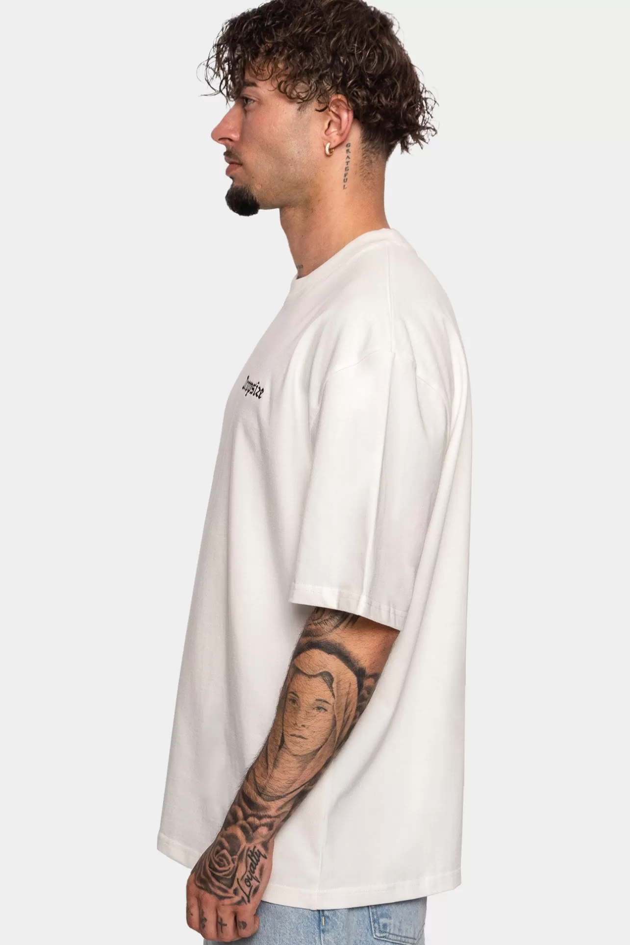 Dropsize HEAVY V2 EMBO T-SHIRT CREAM WHITE* T Shirt