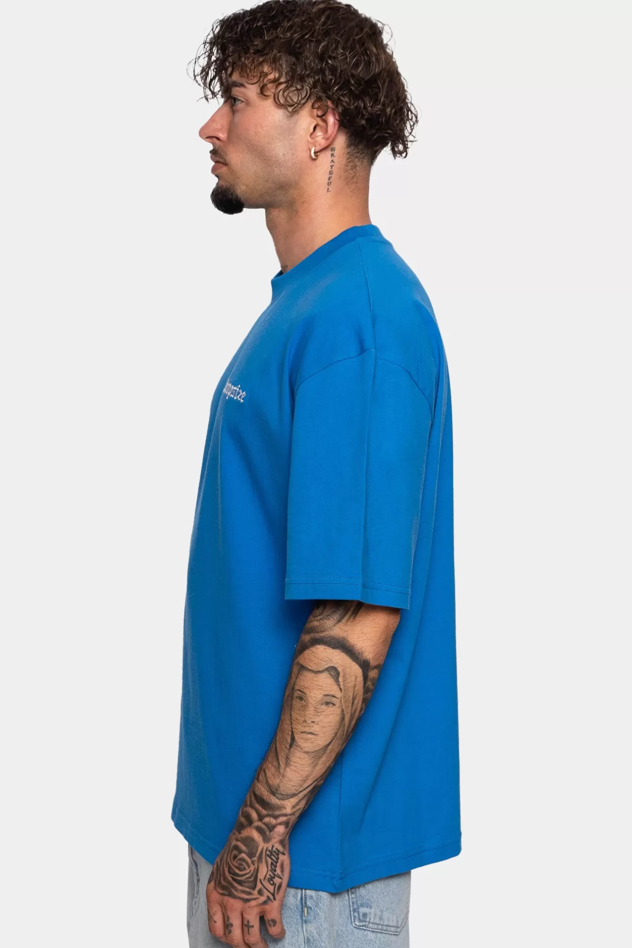 Dropsize HEAVY V2 EMBO T-SHIRT ROYAL BLUE* T Shirt