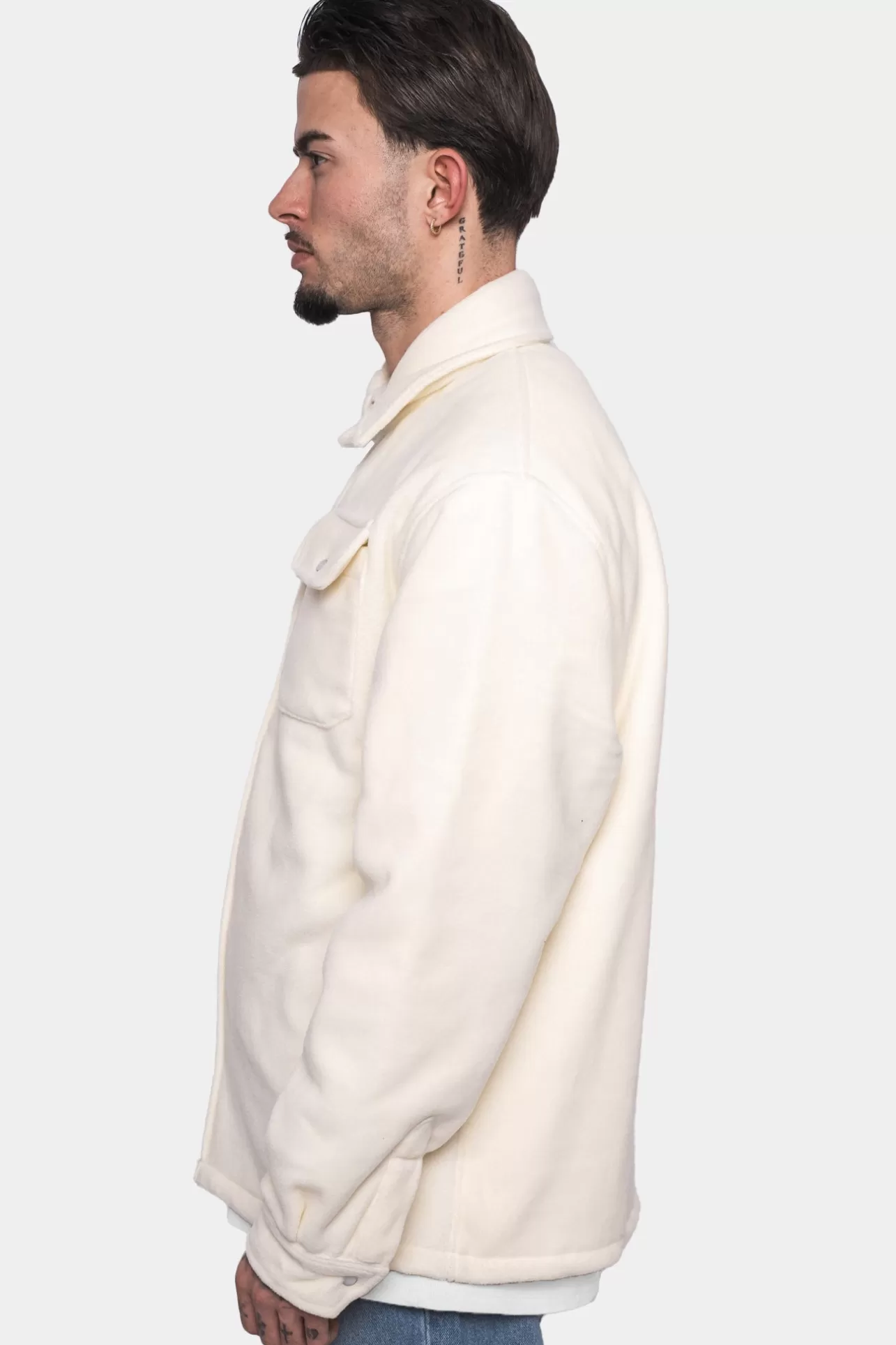 Dropsize HEAVY V2 FLEECE JACKET CREAM WHITE* Jackets