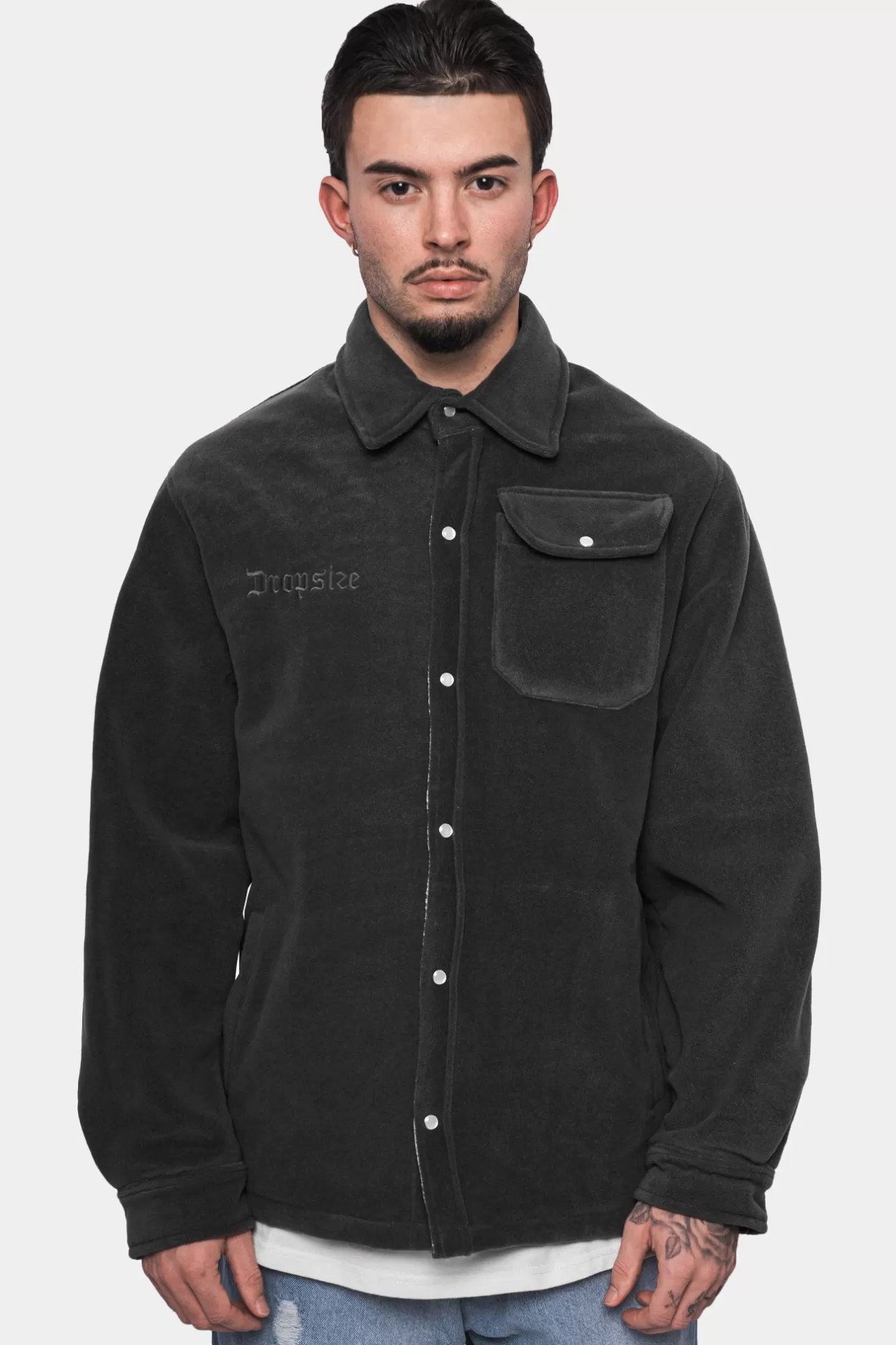Dropsize HEAVY V2 FLEECE JACKET WASHED GRAY* Jackets
