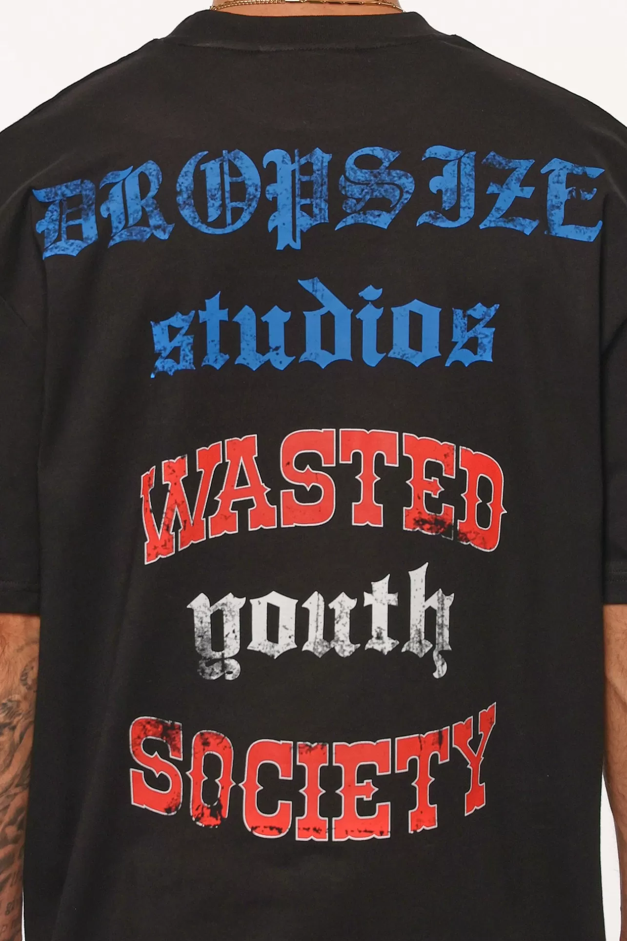 Dropsize HEAVY WASTED SOCIETY T-SHIRT BLACK* T Shirt