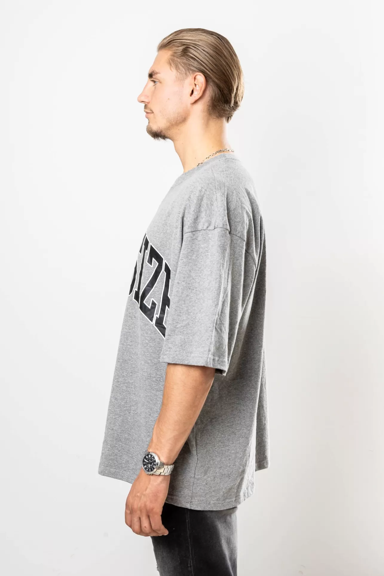 Dropsize Logo Design Heavy T-Shirt Heather Grey* T Shirt