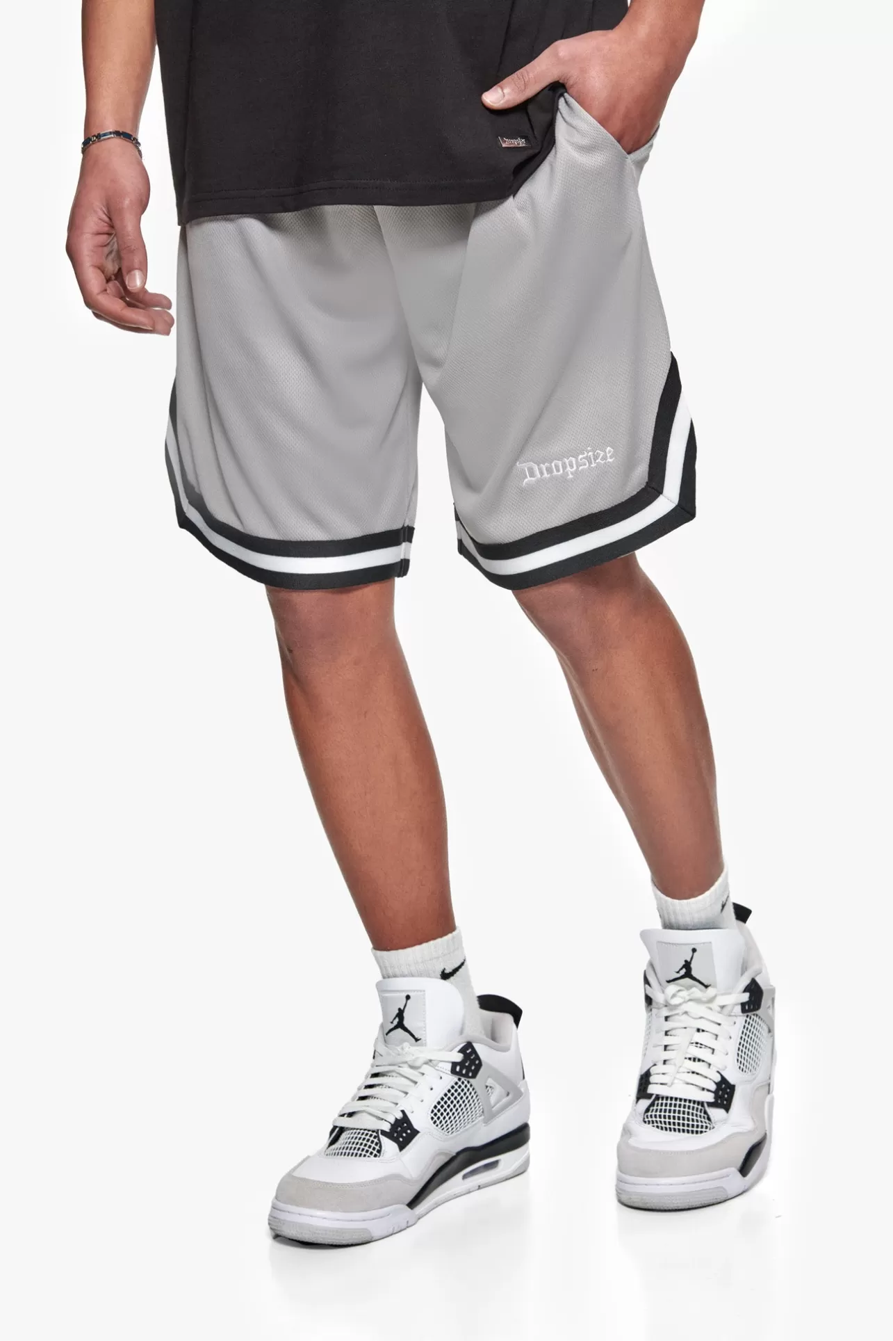 Dropsize LOGO MESH SHORT LIGHT GREY* Shorts