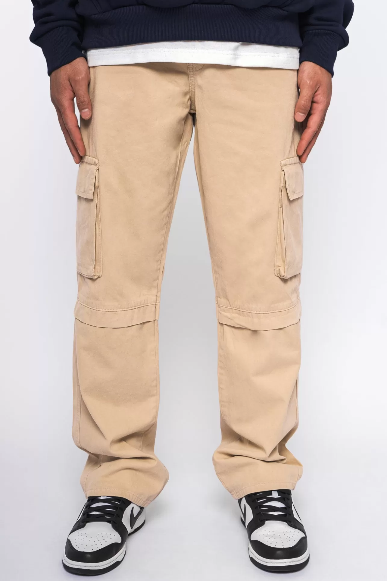 Dropsize LOOSE FIT CARGO JEANS CREAM WHITE* Cargoes | Jeans