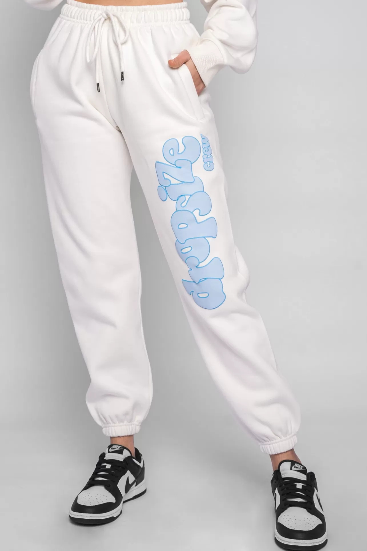 Dropsize PUFFER PRINT JOGGER BABY BLUE CREAM WHITE*Women Women