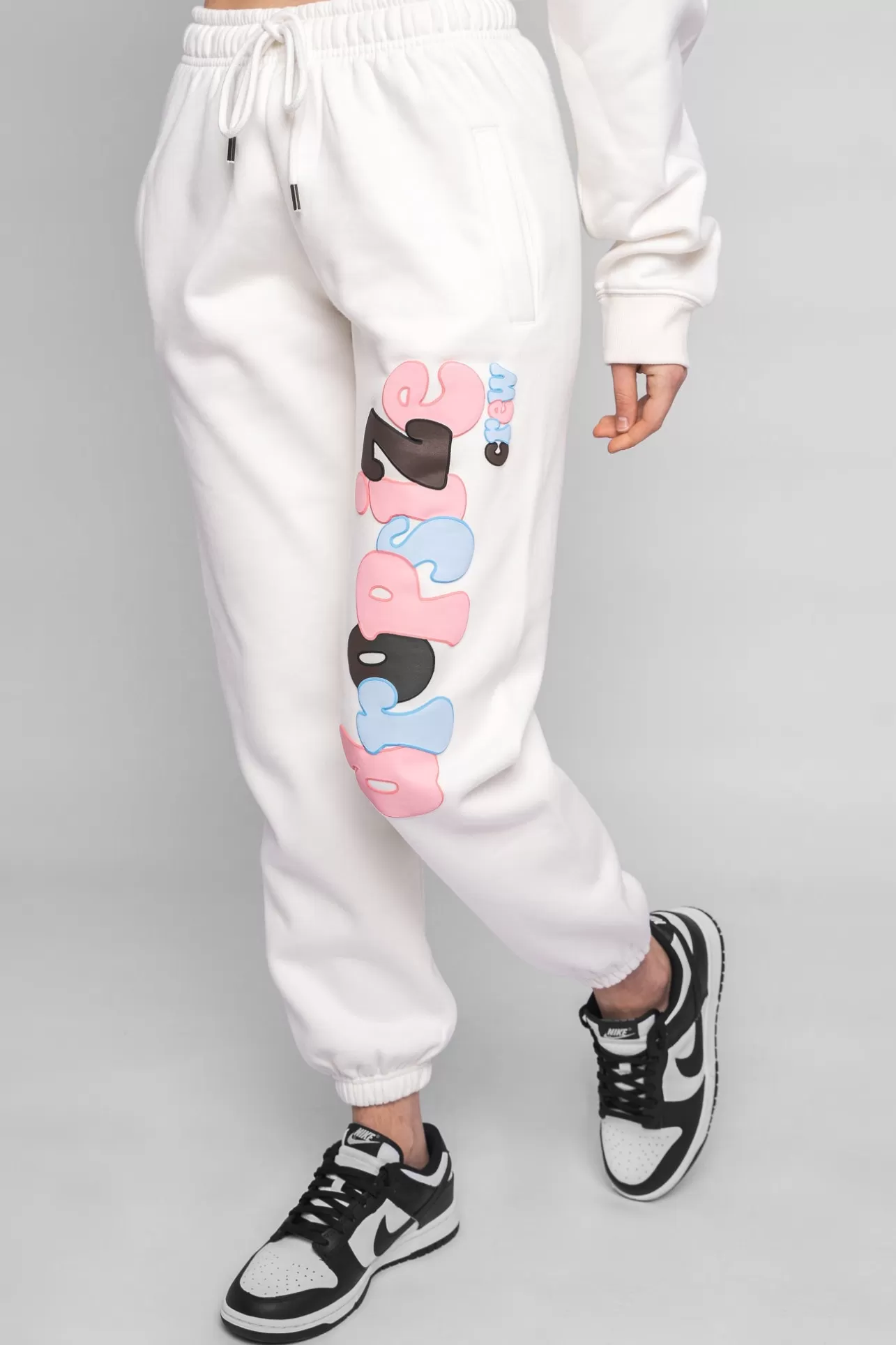 Dropsize PUFFER PRINT MIXED COLOR JOGGER CREAM WHITE*Women Women