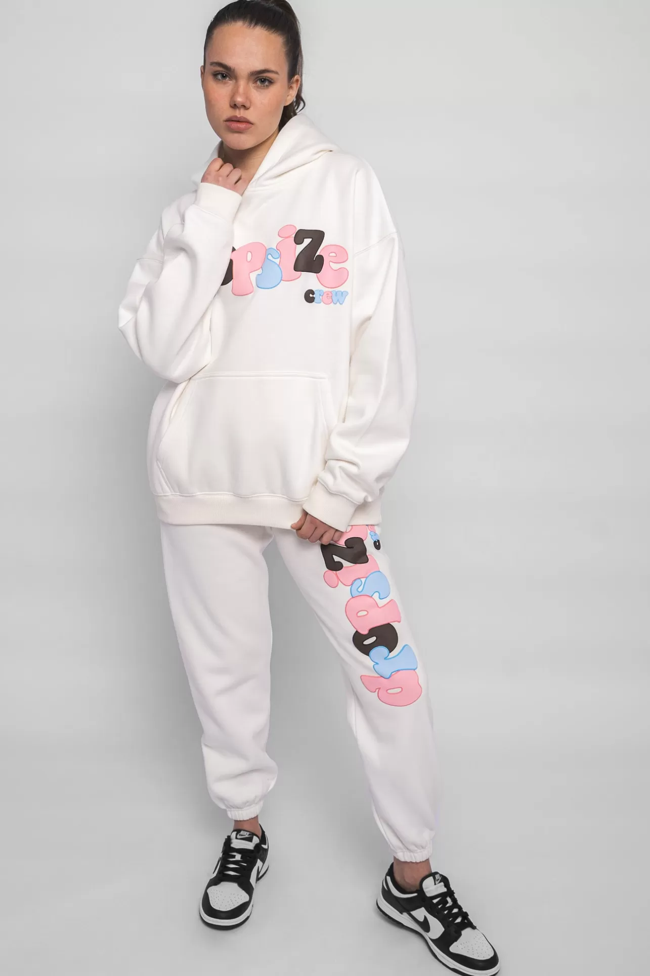 Dropsize PUFFER PRINT MIXED COLOR JOGGER CREAM WHITE*Women Women