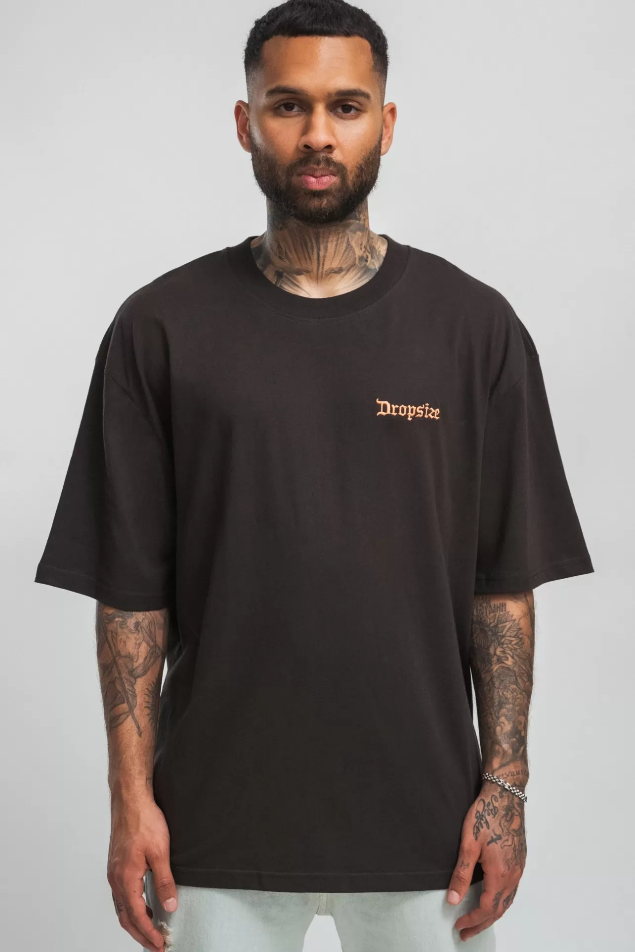 Dropsize 'RECORDS'' T-SHIRT WASHED BLACK* T Shirt