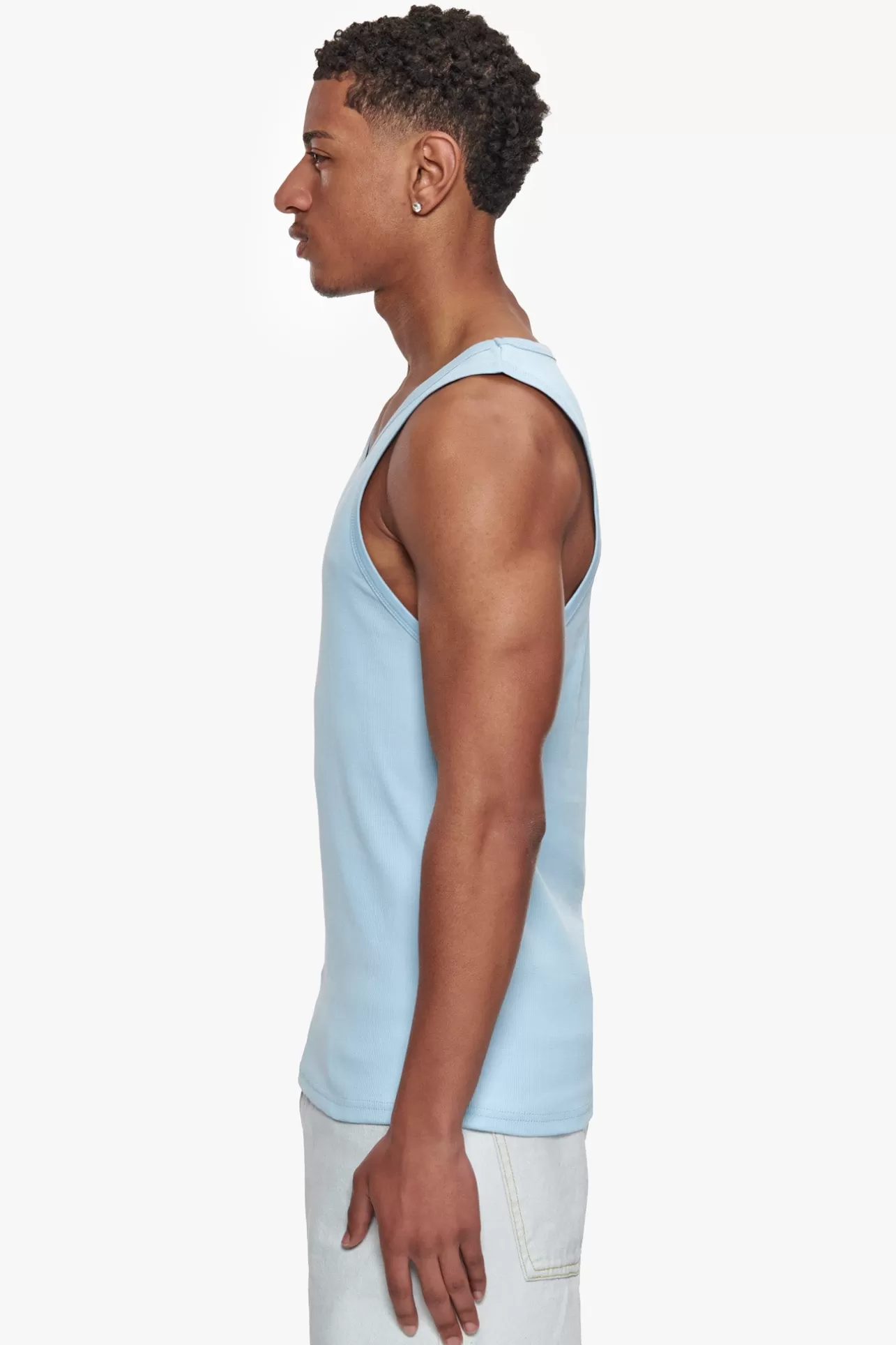 Dropsize RIB TANK TOP BABY BLUE* T Shirt