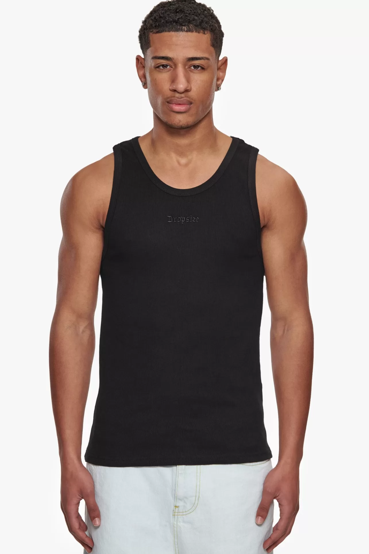Dropsize RIB TANK TOP BLACK* T Shirt