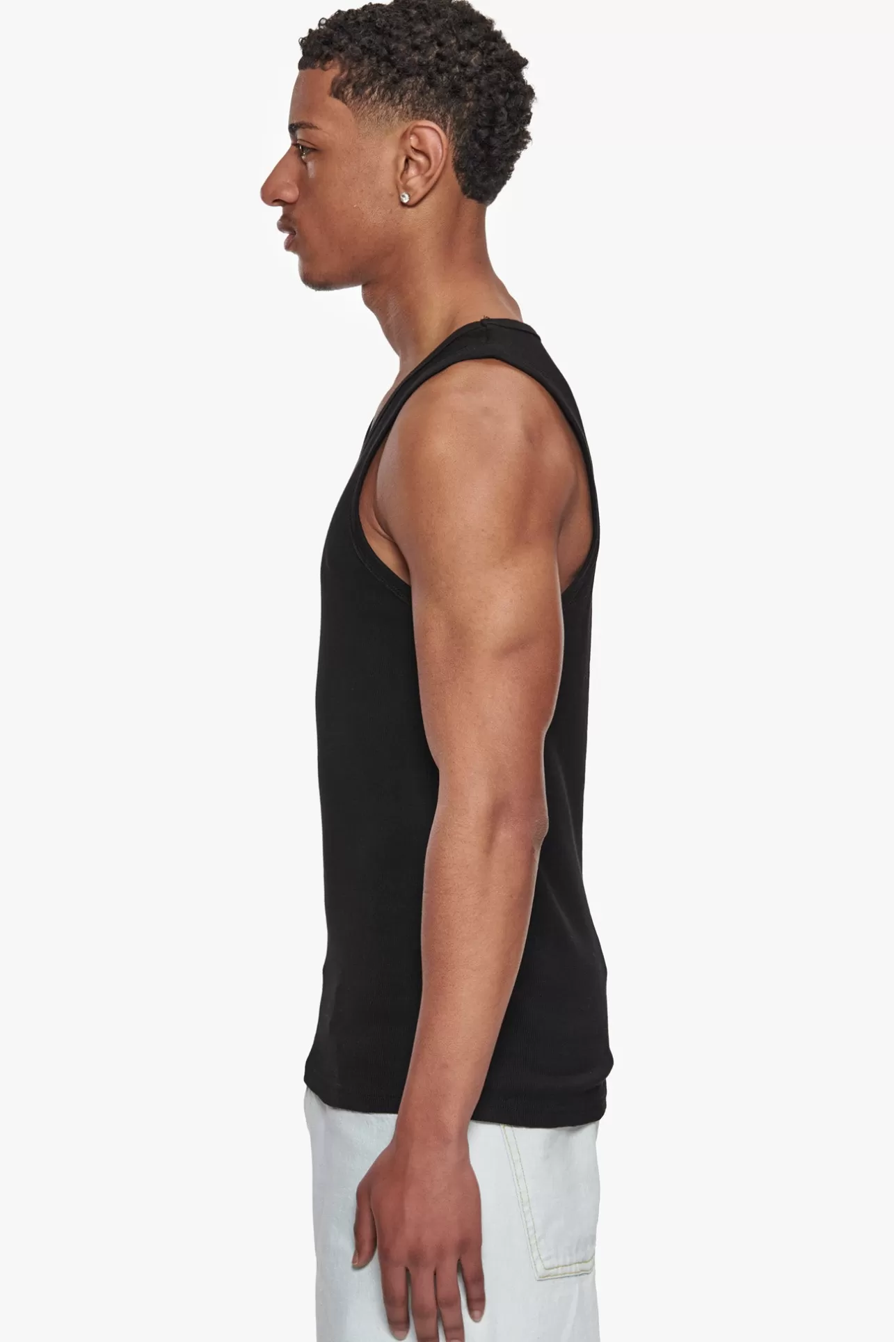 Dropsize RIB TANK TOP BLACK* T Shirt