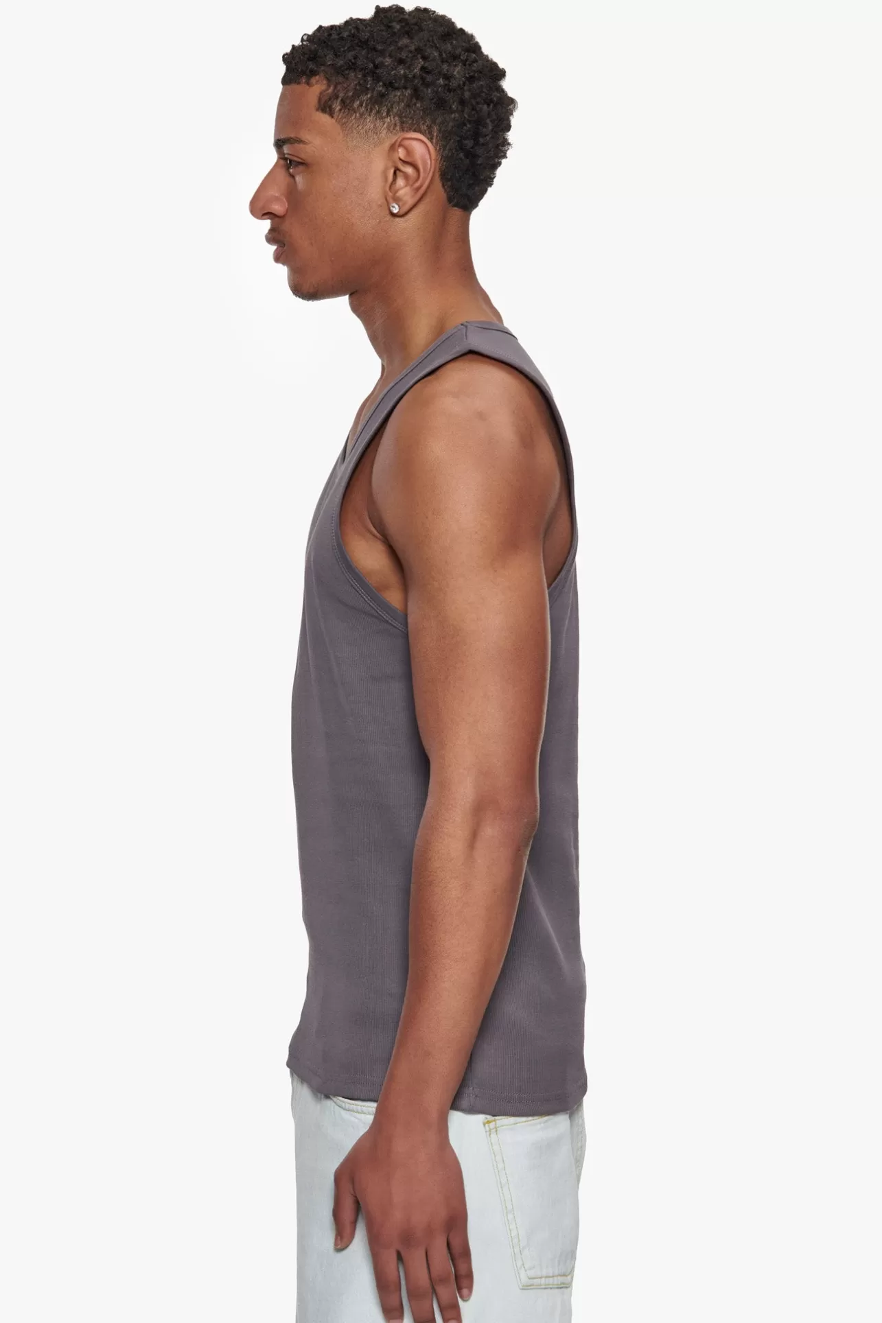 Dropsize RIB TANK TOP GREY* T Shirt
