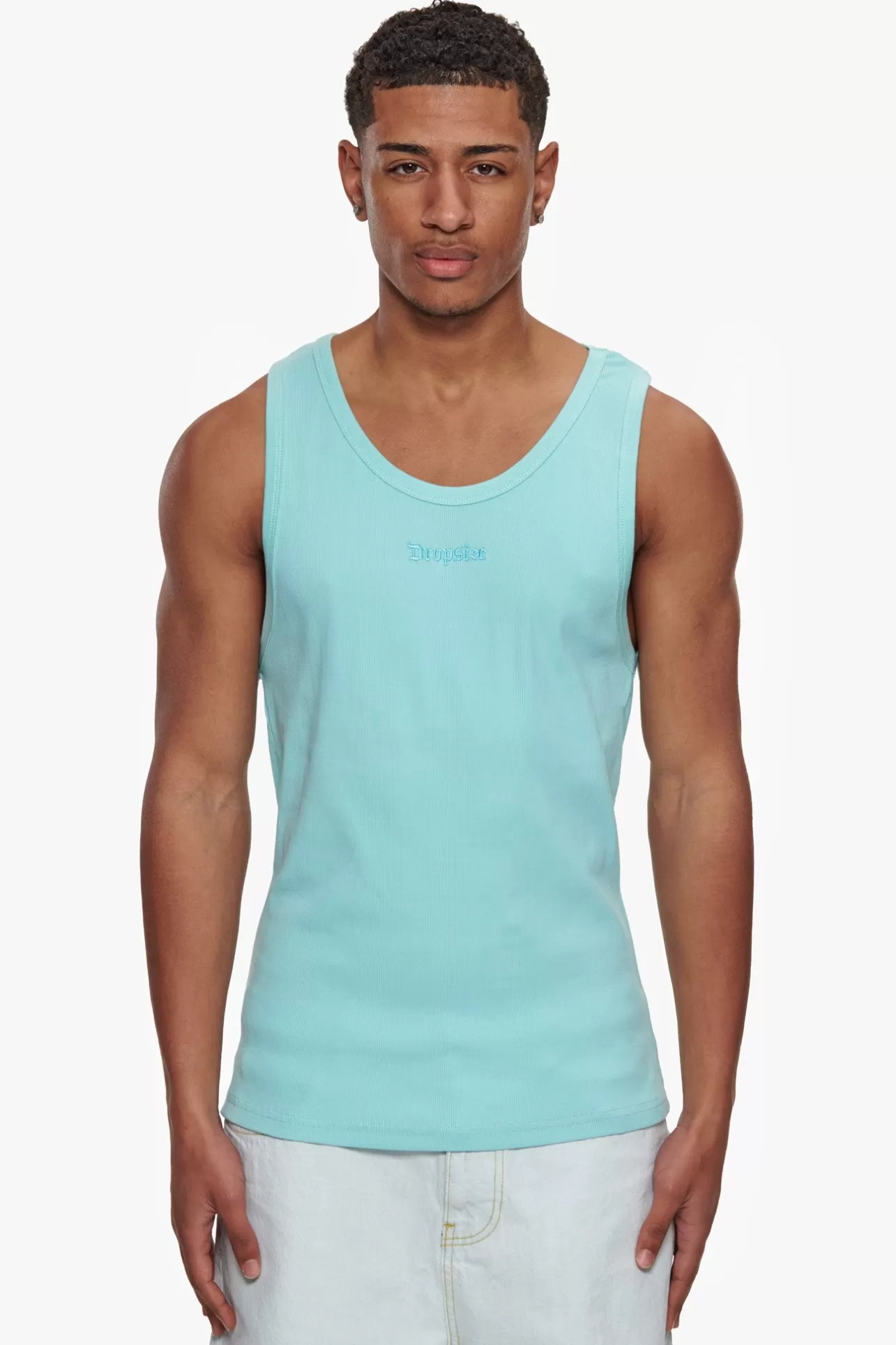 Dropsize RIB TANK TOP TURQUOISE* T Shirt