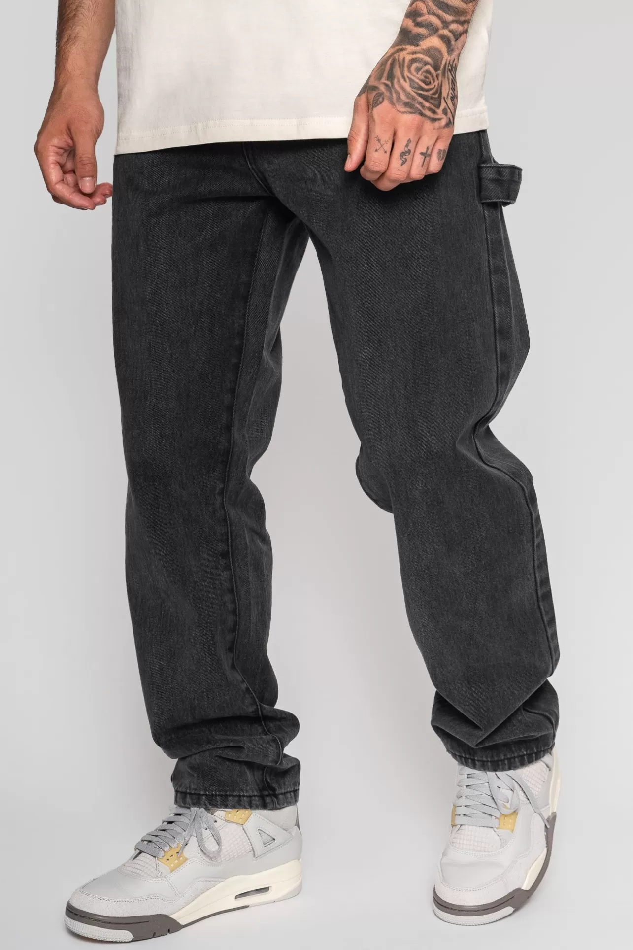 Dropsize STRAIGHT FIT JEANS WASHED GRAY* Jeans