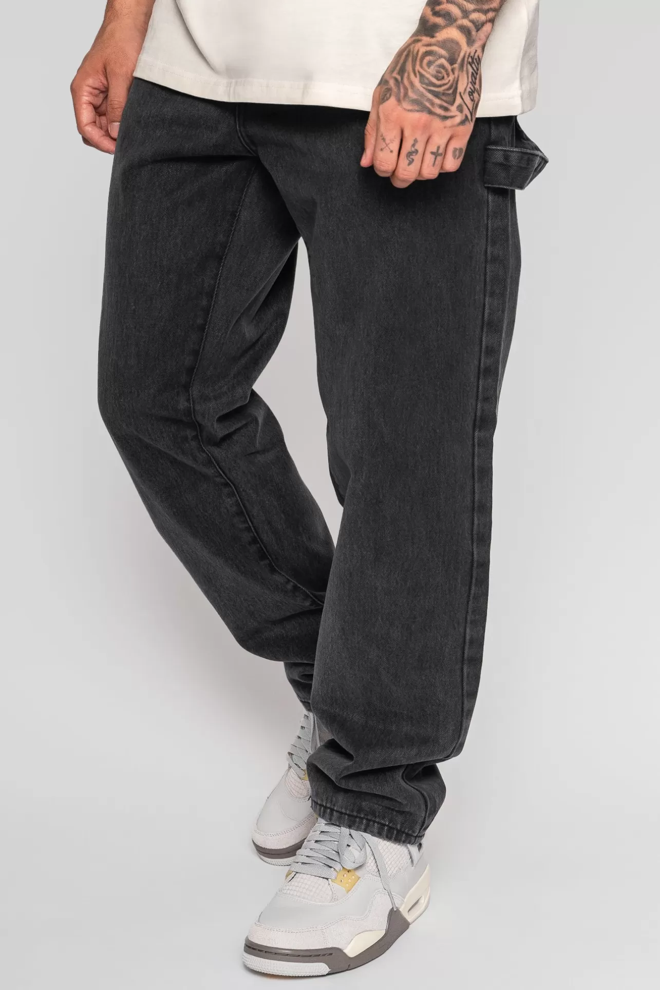 Dropsize STRAIGHT FIT JEANS WASHED GRAY* Jeans