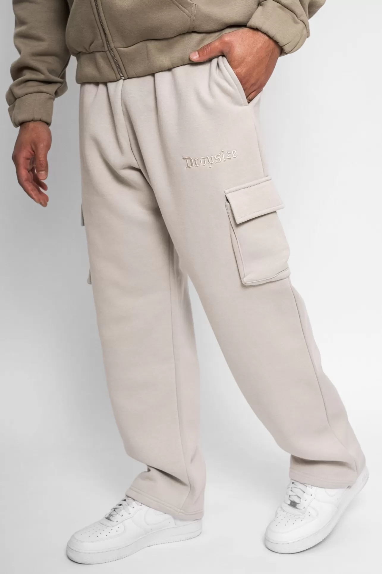 Dropsize STRAIGHT LEG CARGO SWEAT PANTS MOON BEAM* Cargoes | Jogging