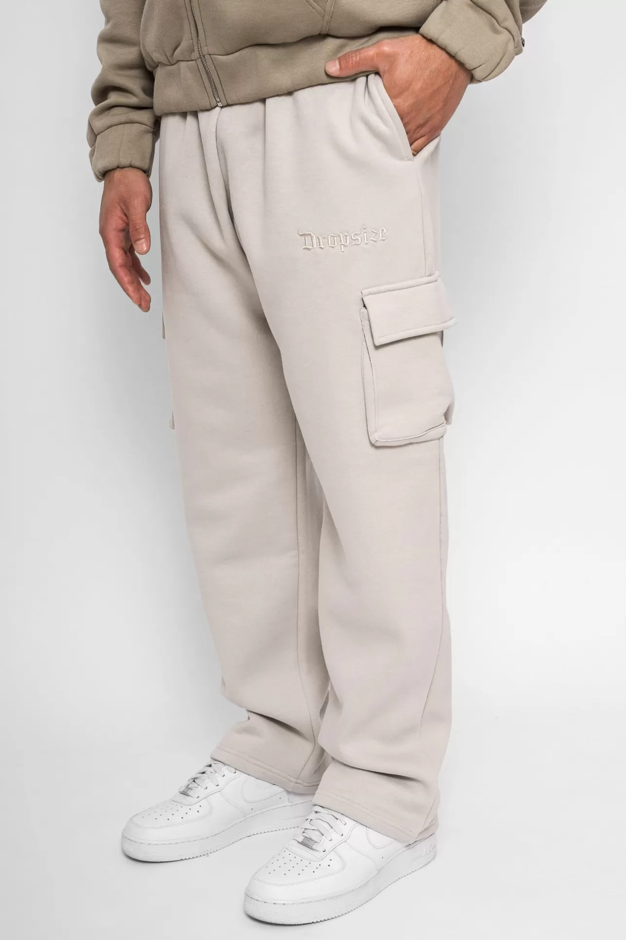 Dropsize STRAIGHT LEG CARGO SWEAT PANTS MOON BEAM* Cargoes | Jogging