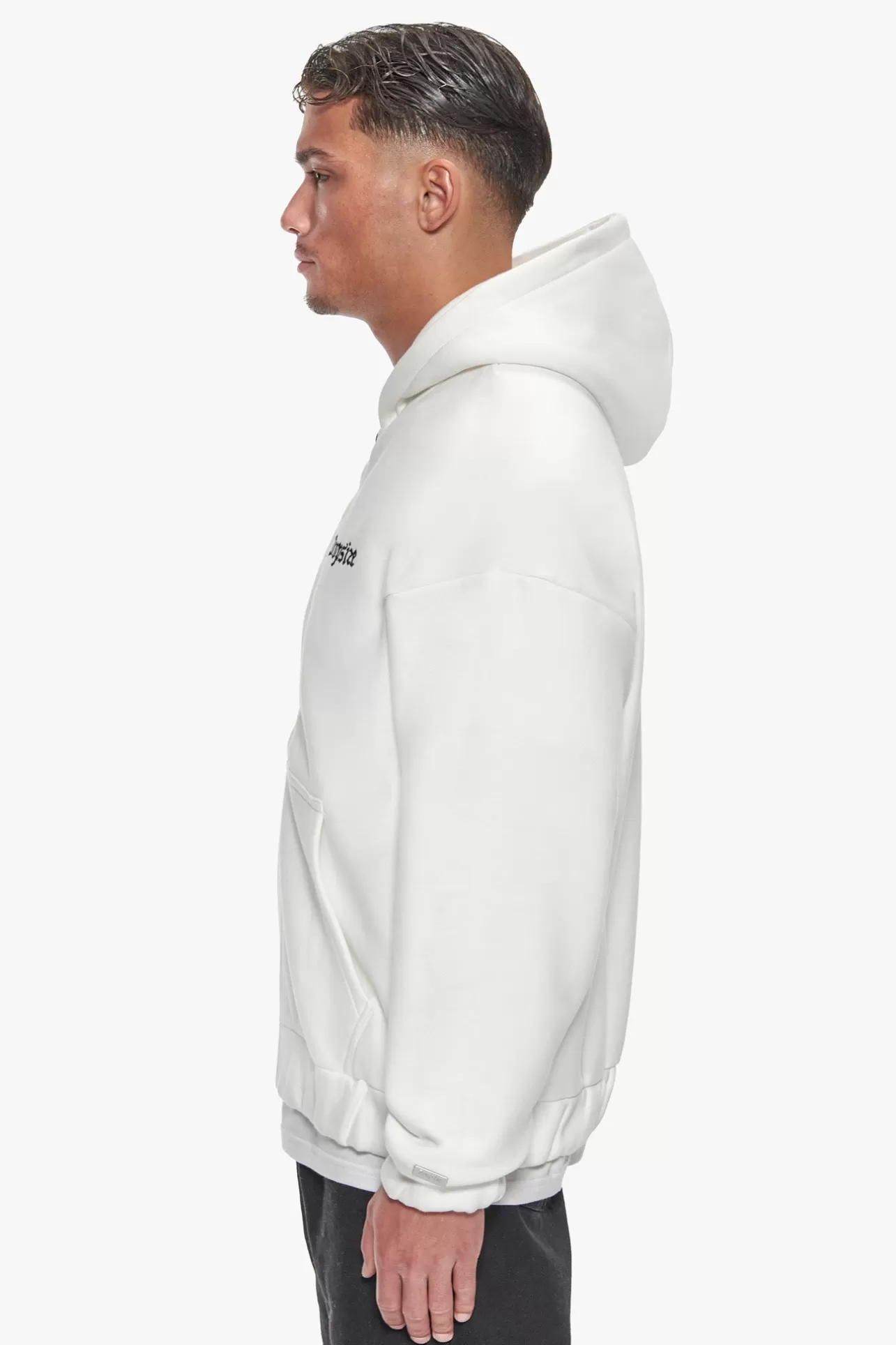 Dropsize SUPER HEAVY OVERSIZE BLANK ZIP HOODIE CREAM WHITE* Zips
