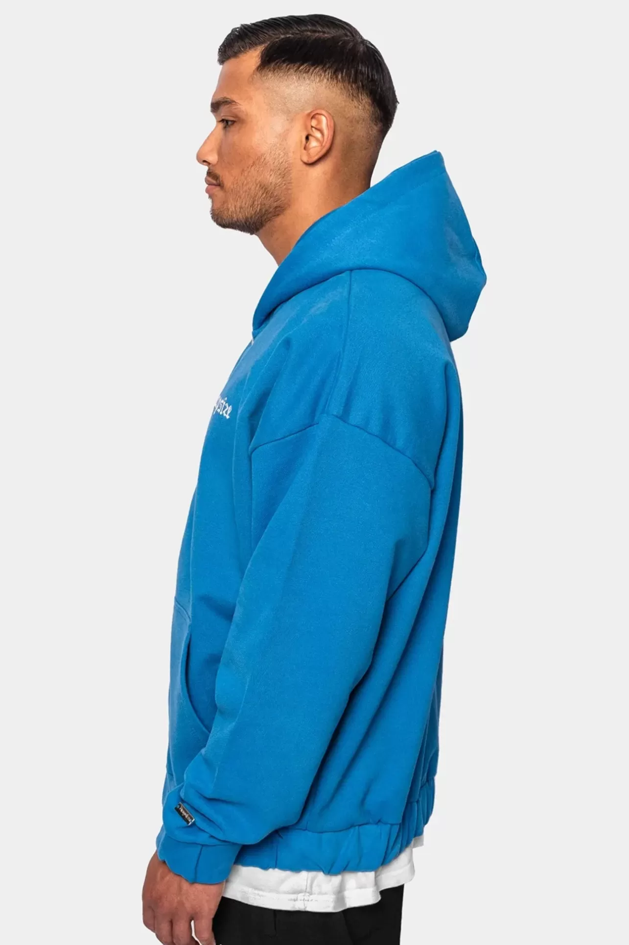 Dropsize SUPER HEAVY OVERSIZE BLANK ZIP HOODIE ROYAL BLUE* Zips
