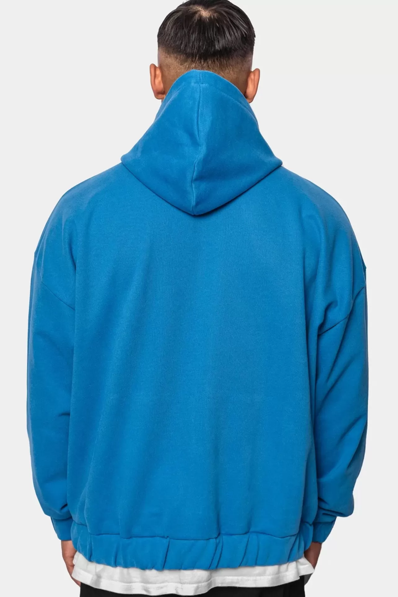 Dropsize SUPER HEAVY OVERSIZE BLANK ZIP HOODIE ROYAL BLUE* Zips