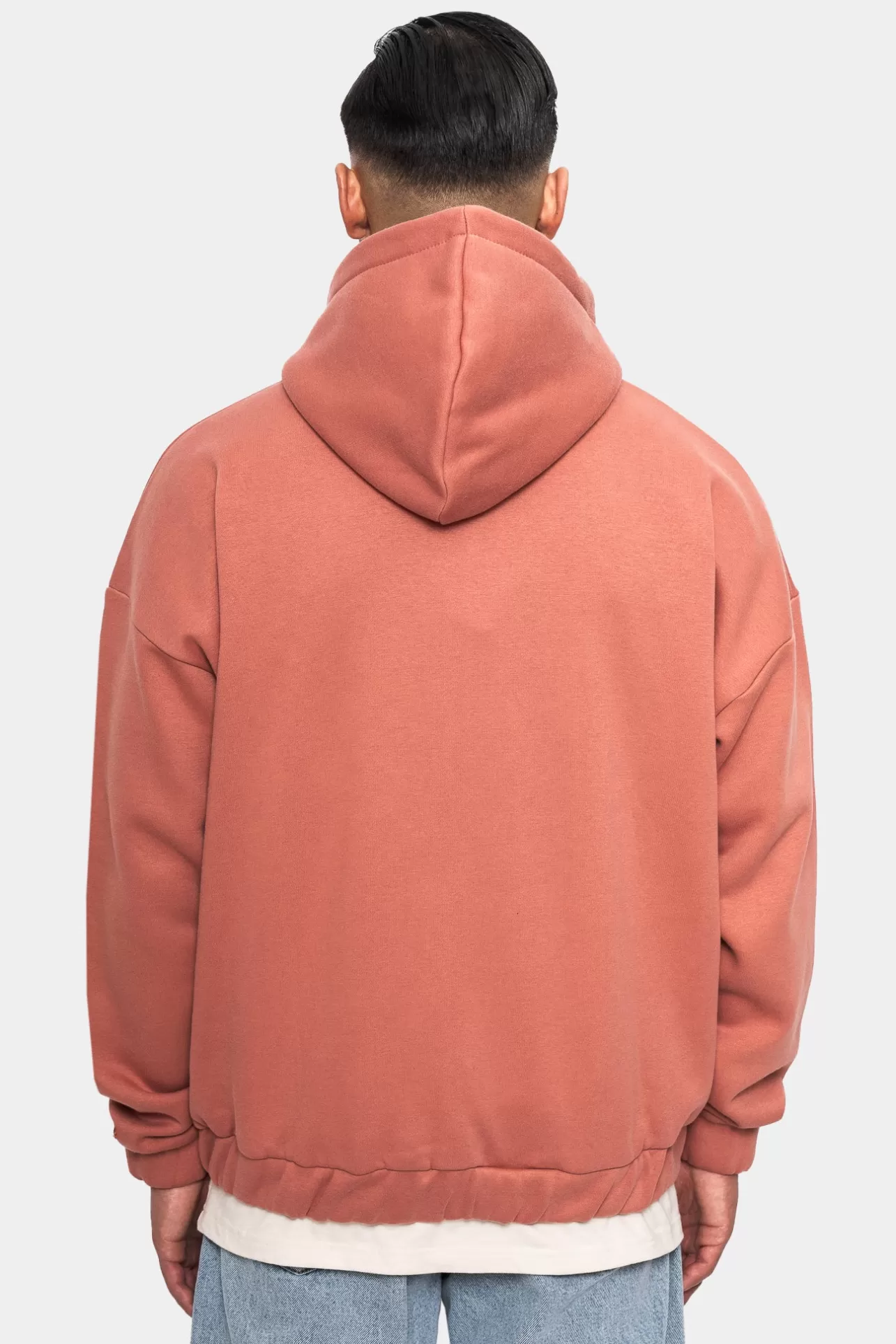 Dropsize SUPER HEAVY OVERSIZE LOGO DESIGN ZIP HOODIE CANYON CLAY* Zips
