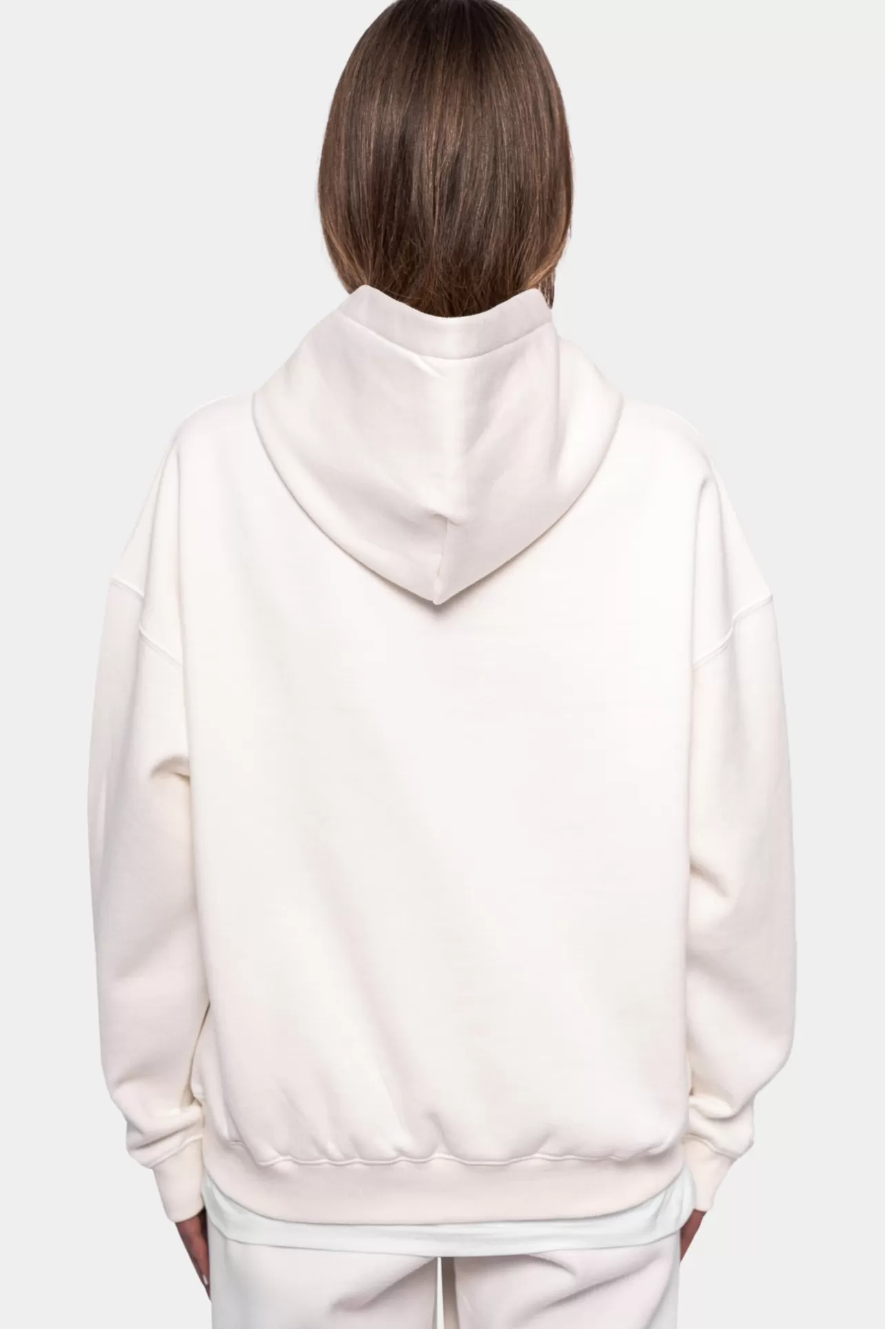 Dropsize SUPER HEAVY OVERSIZE LOGO ZIP HOODIE CREAM WHITE*Women Women | Zips