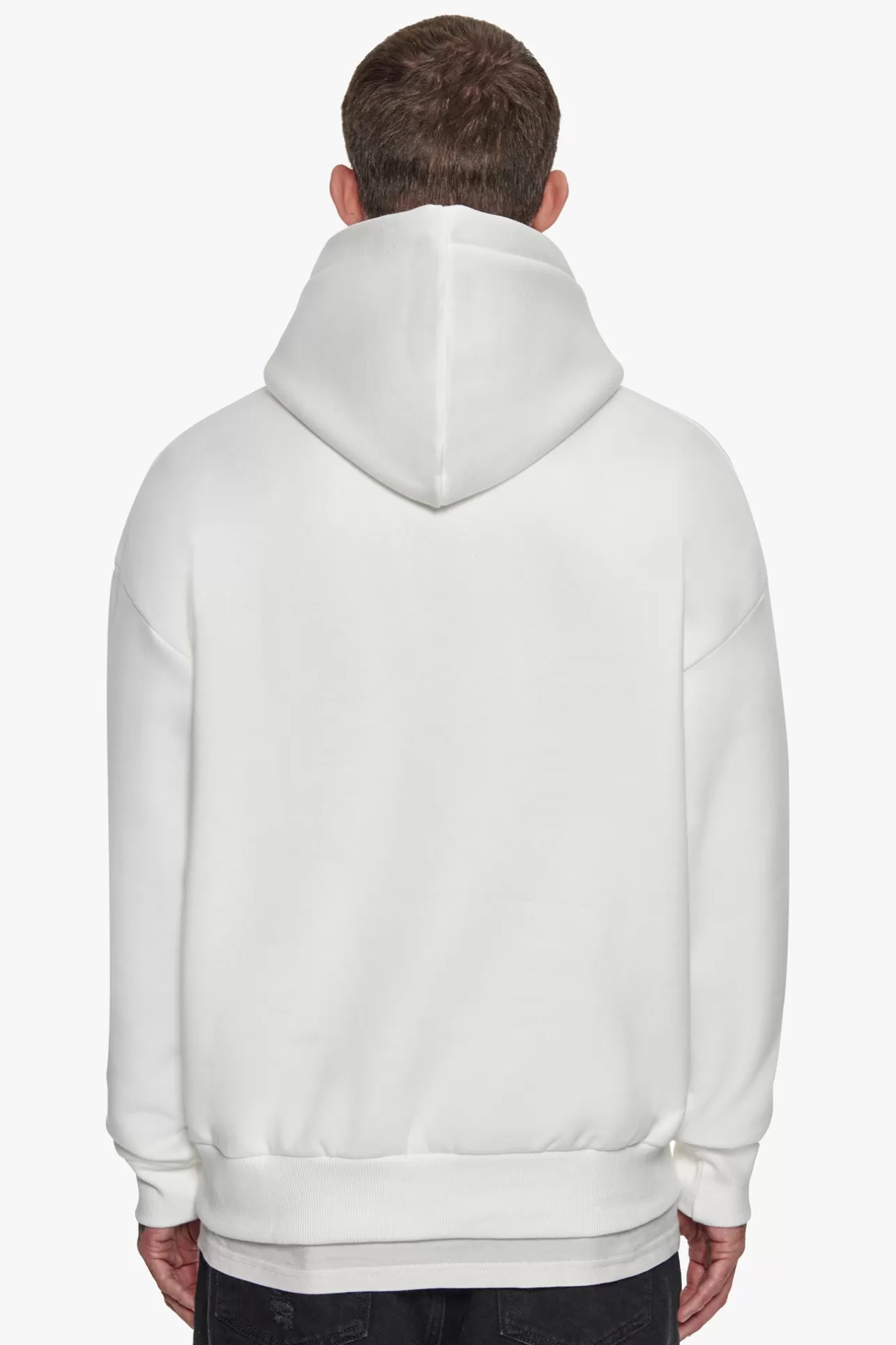 Dropsize SUPER HEAVY OVERSIZE SMOOTH LOGO HOODIE CREAM WHITE* Hoodie