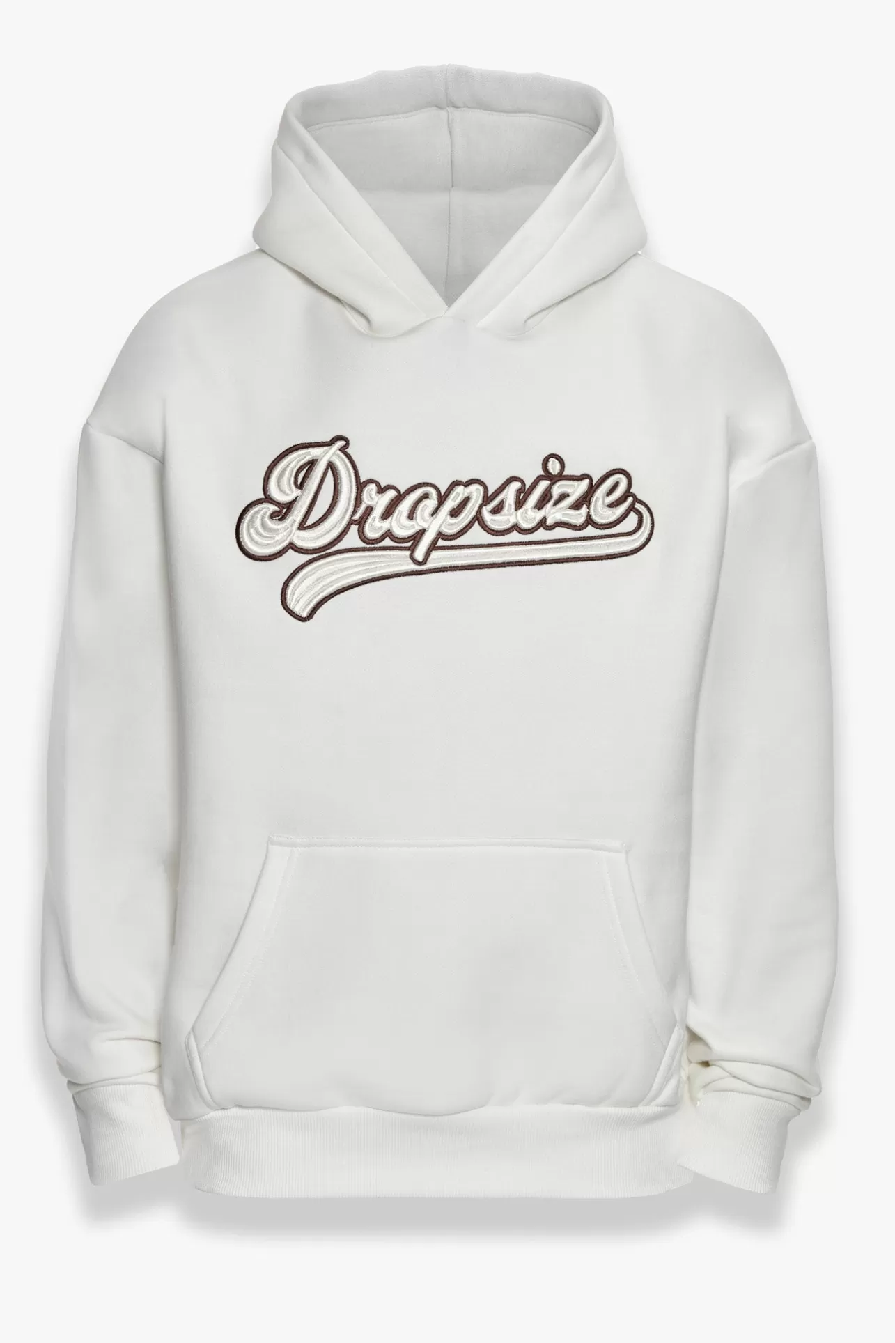 Dropsize SUPER HEAVY OVERSIZE SMOOTH LOGO HOODIE CREAM WHITE* Hoodie