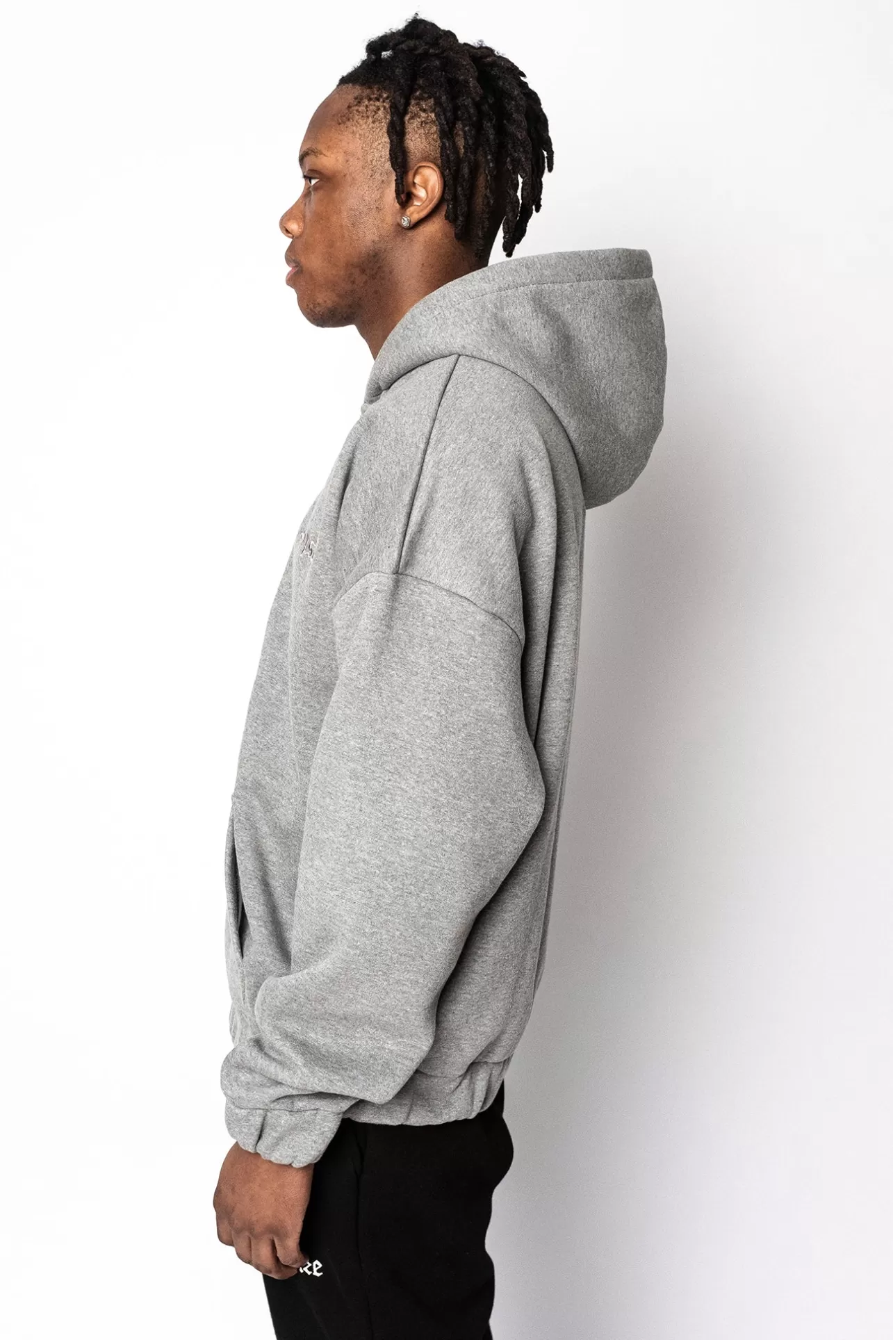Dropsize SUPER HEAVY OVERSIZED BLANK ZIP HOODIE DARK GRAY* Zips