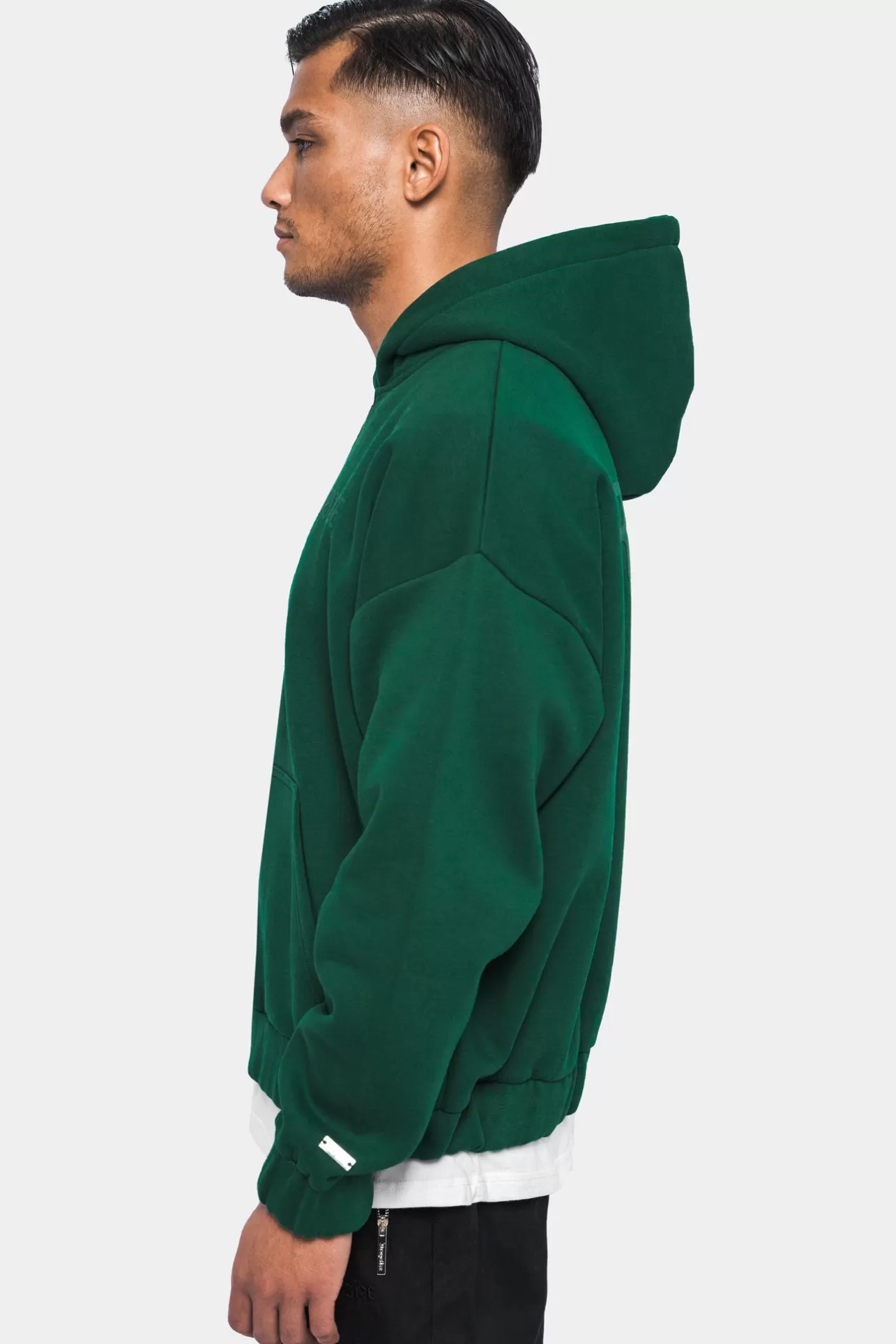 Dropsize SUPER HEAVY OVERSIZED HD PRINT ZIP HOODIE GREEN* Zips