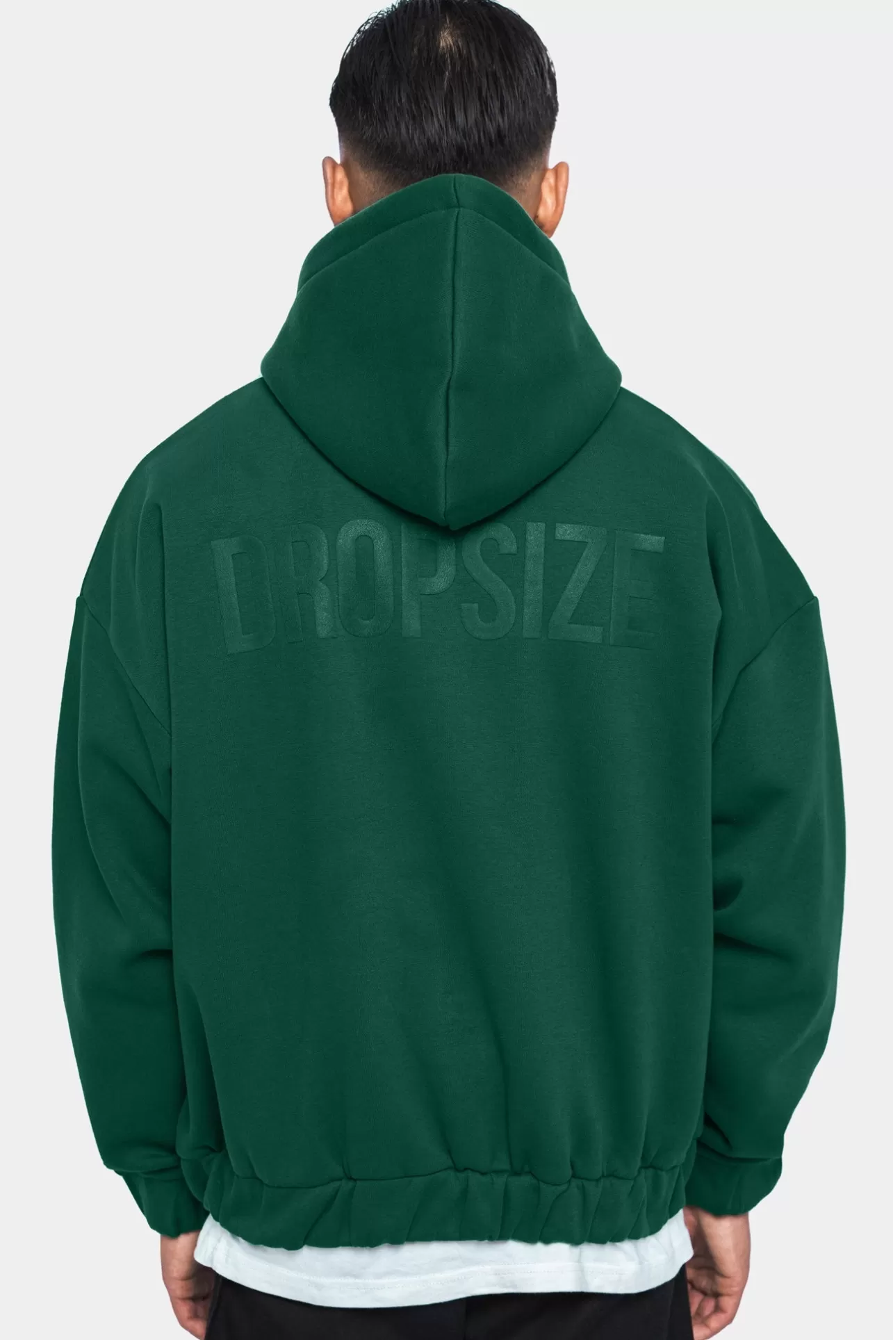 Dropsize SUPER HEAVY OVERSIZED HD PRINT ZIP HOODIE GREEN* Zips