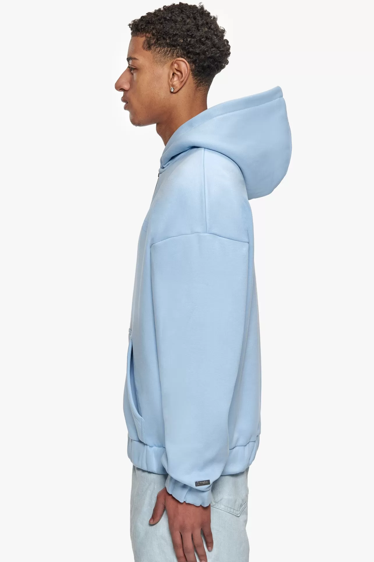 Dropsize SUPER HEAVY OVERSIZED HD PRINT ZIP HOODIE V2 BABY BLUE* Zips