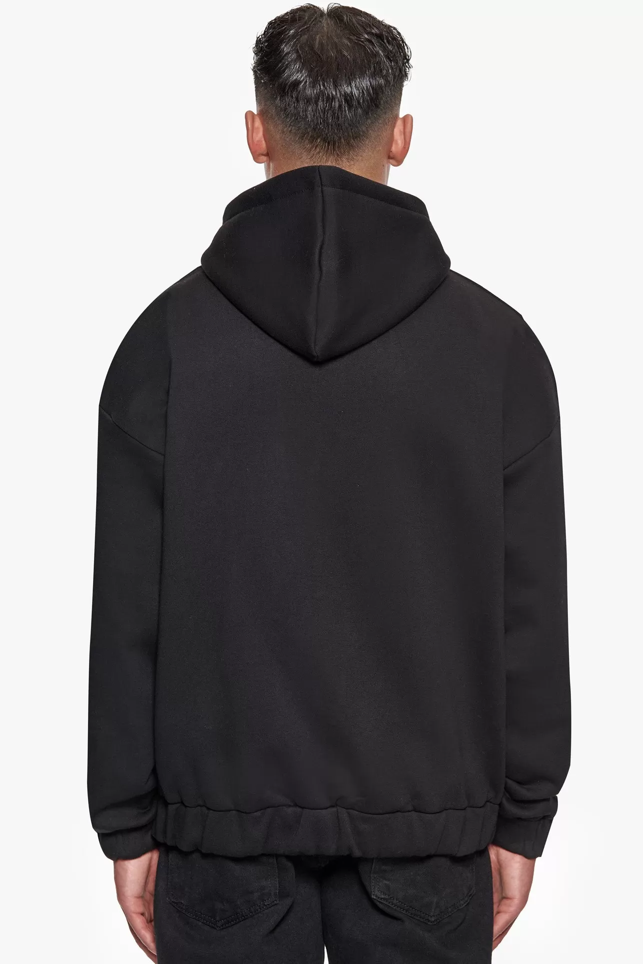 Dropsize SUPER HEAVY OVERSIZED HD PRINT ZIP HOODIE V2 BLACK* Zips