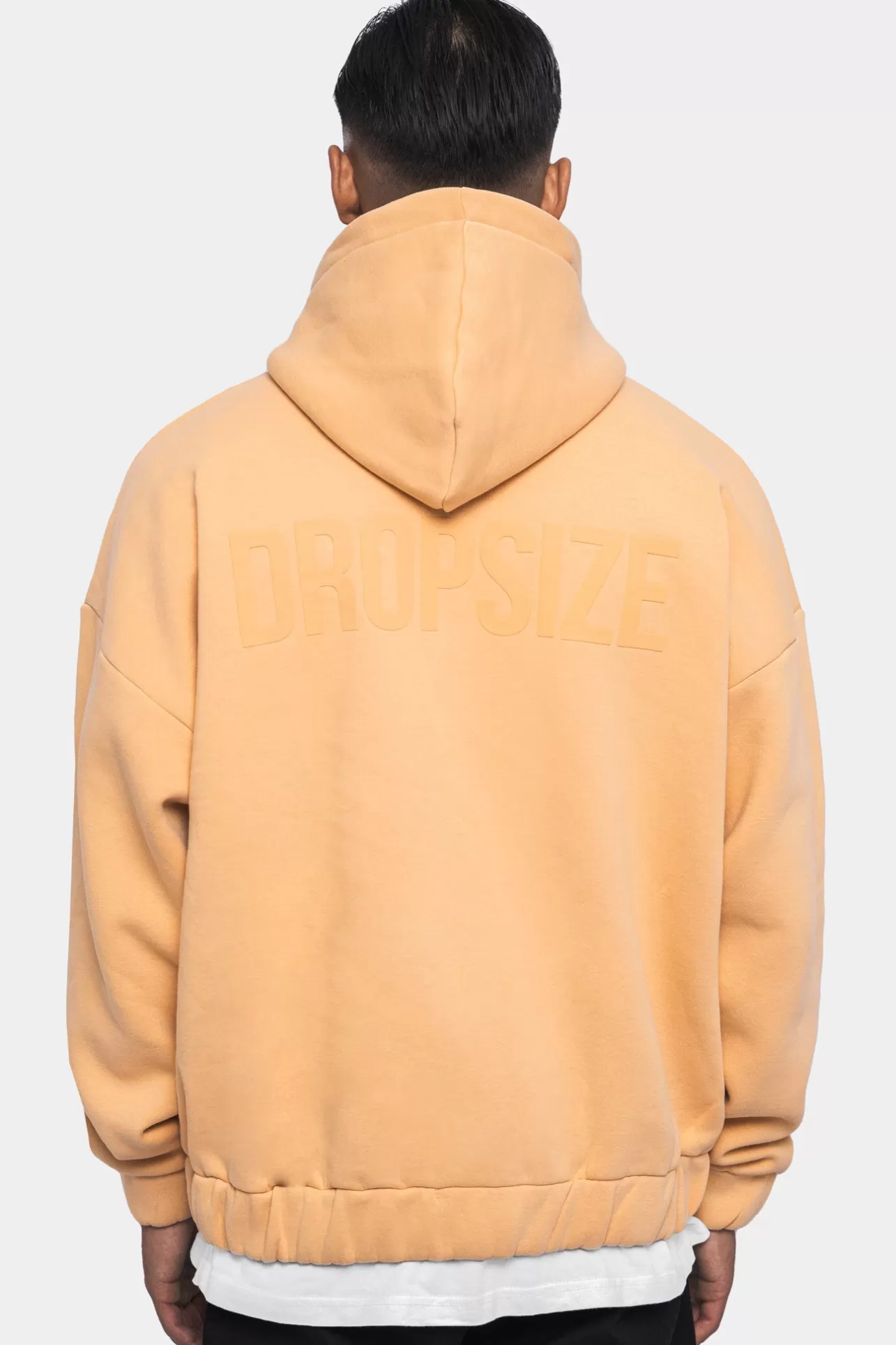 Dropsize SUPER HEAVY OVERSIZED HD PRINT ZIP HOODIE WASHED PEACH* Zips