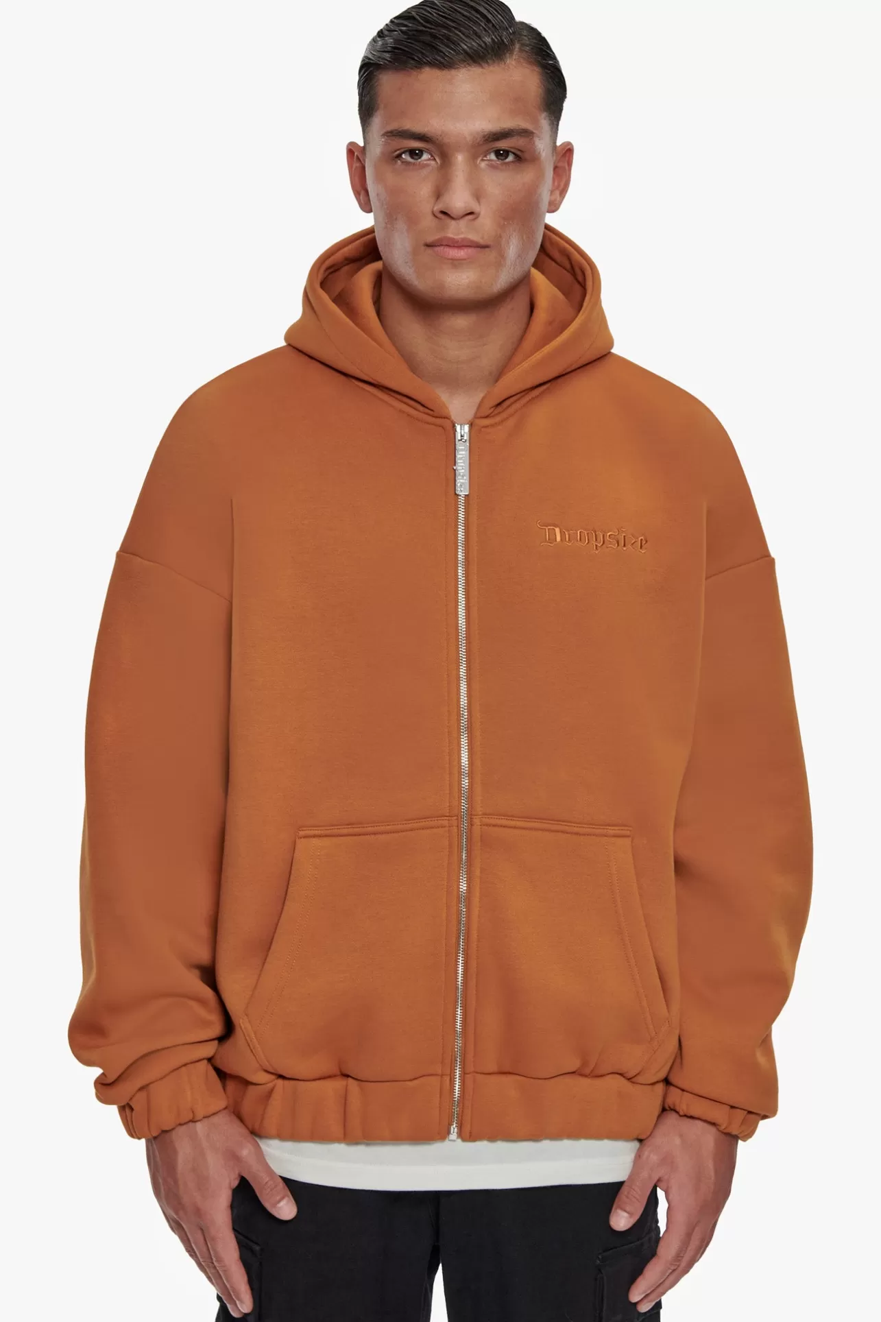 Dropsize SUPER HEAVY OVERSIZED ZIP-HOODIE PUMPKIN SPICE* Zips
