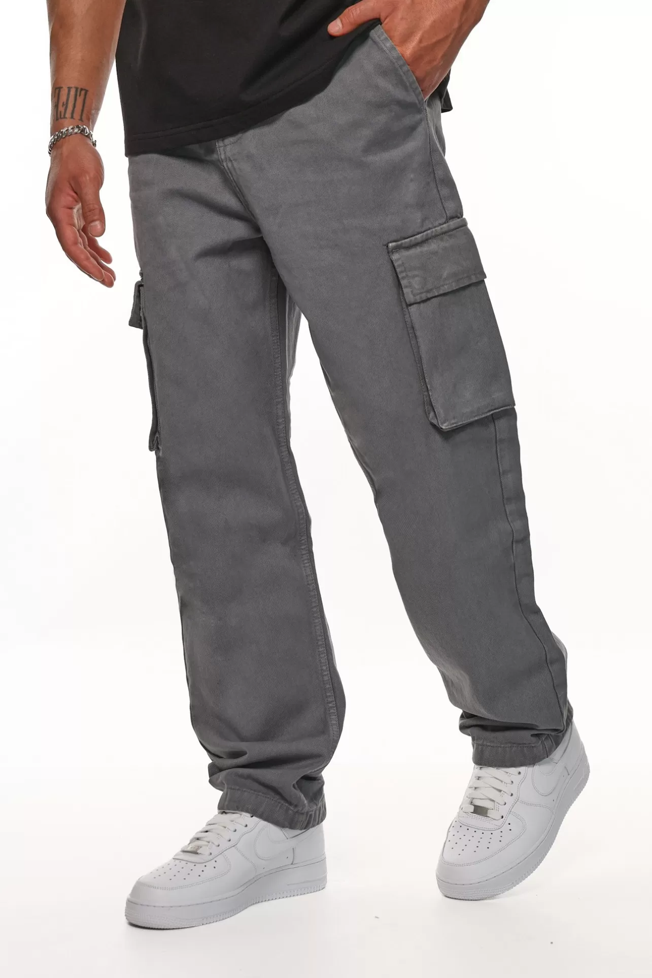 Dropsize V2 CARGO JEANS SINGLE POCKET STEEL GREY* Cargoes