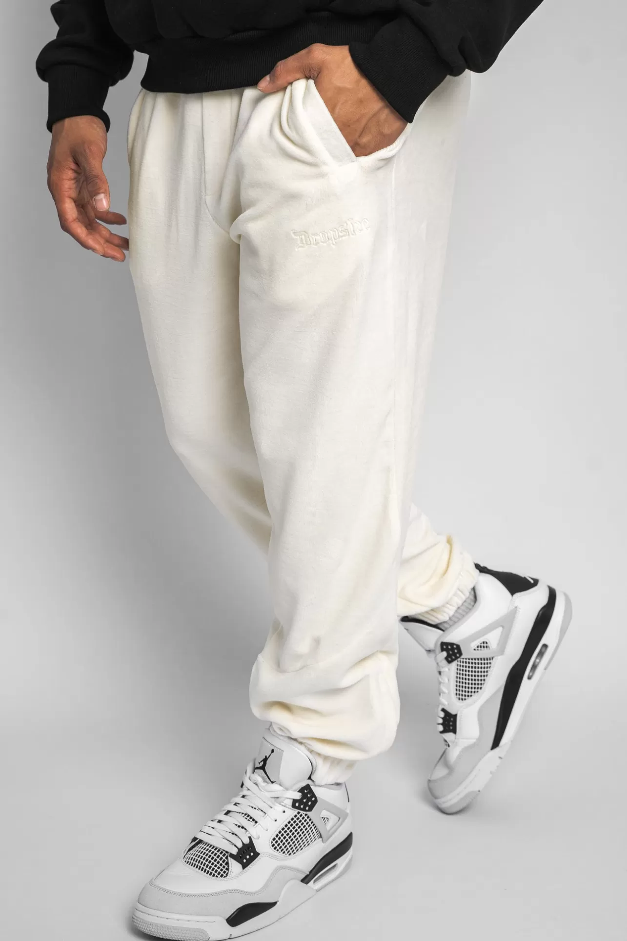 Dropsize VELOR PANTS CREAM WHITE* Jogging
